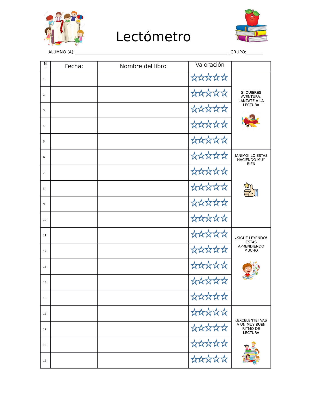 Lectómetro - Formato - Lectómetro ALUMNO - Studocu