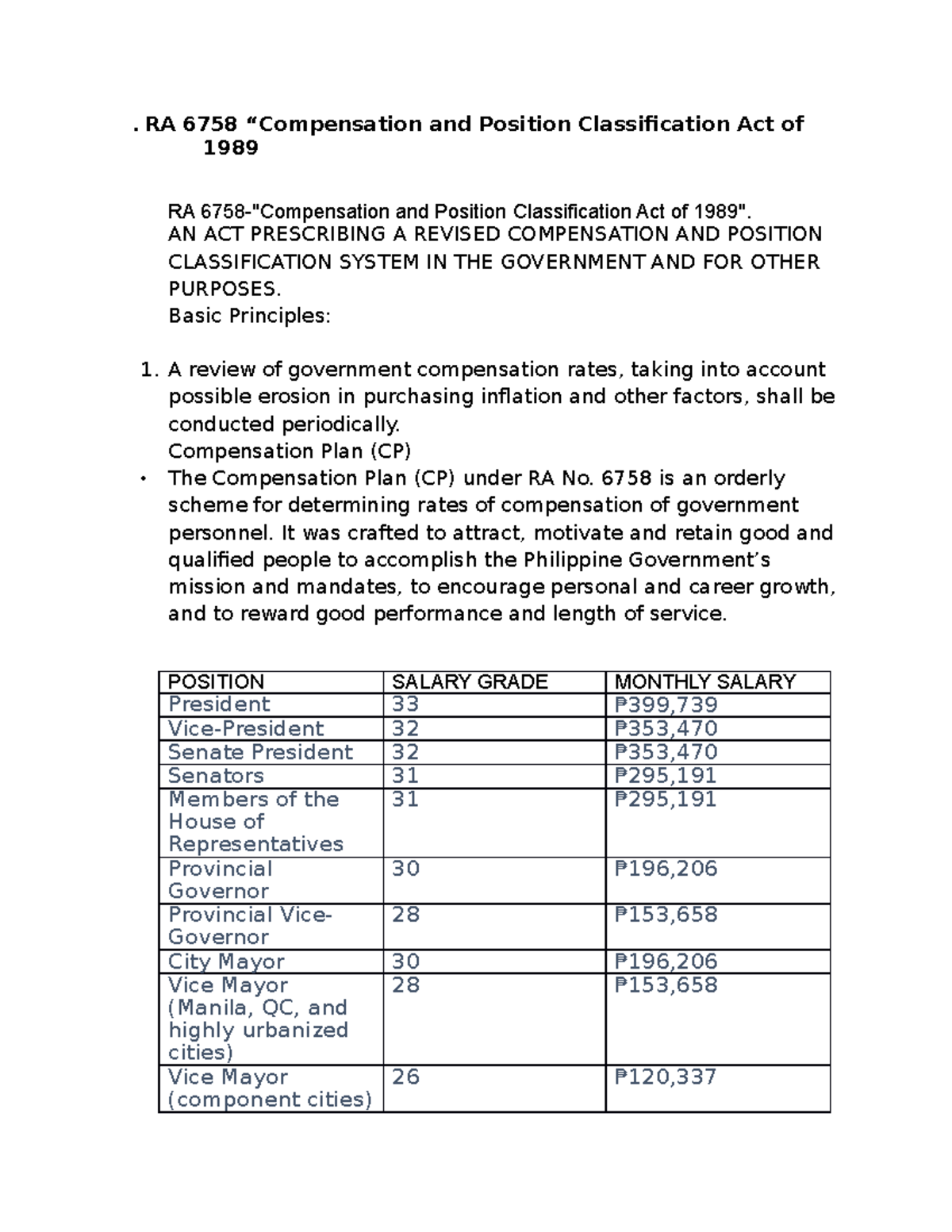 compensation-and-position-classification-act-of-1989-ra-6758