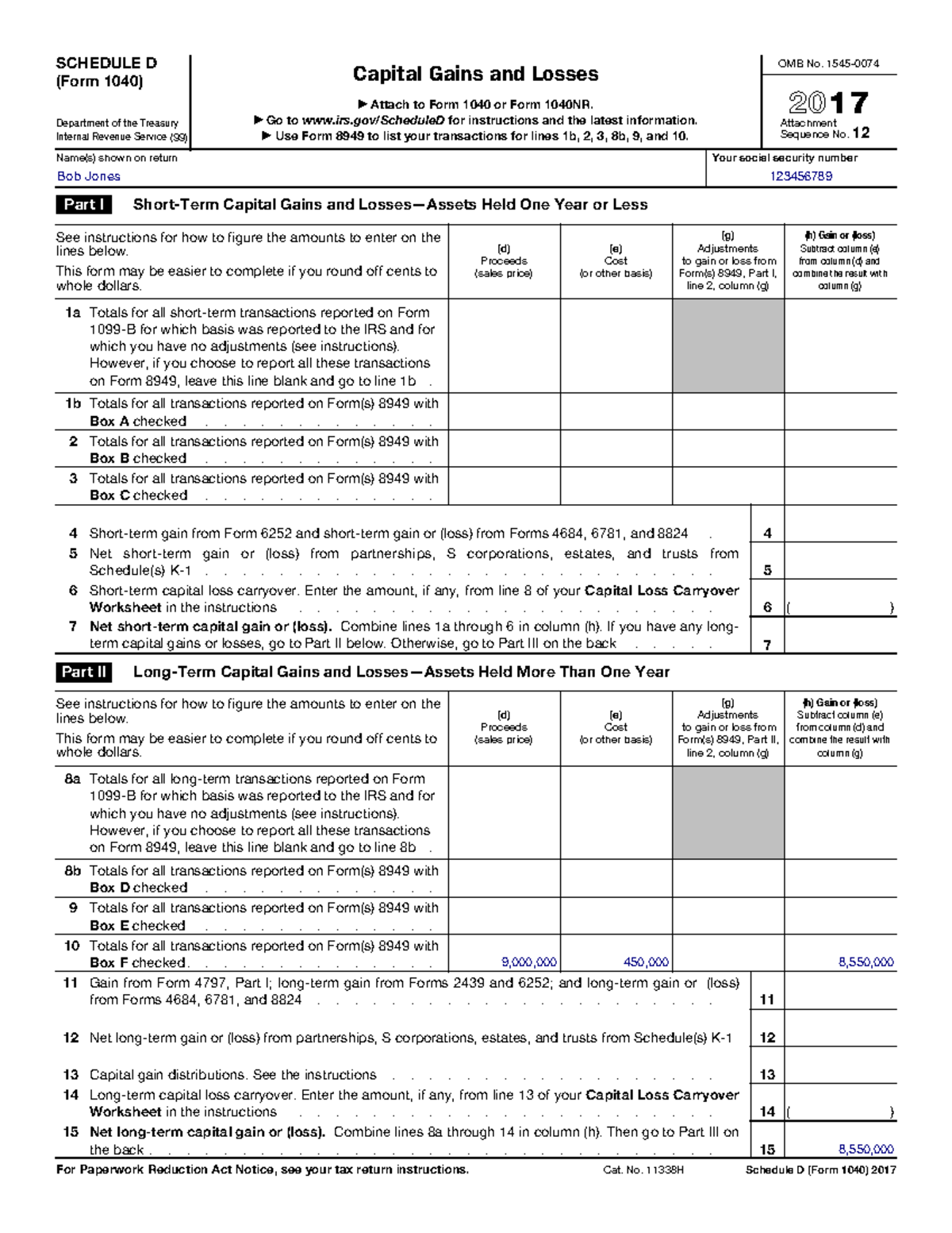 3 - Schedule D - SCHD - SCHEDULE D (Form 1040) Department of the ...