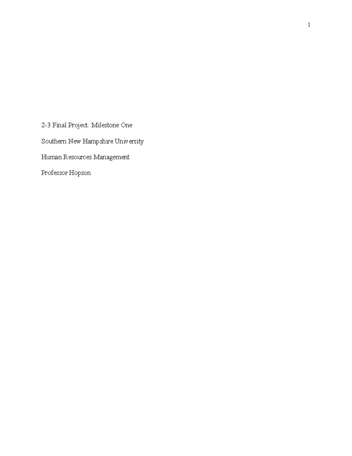 2-3 Final Project Milestone One - OL211 - SNHU - Studocu