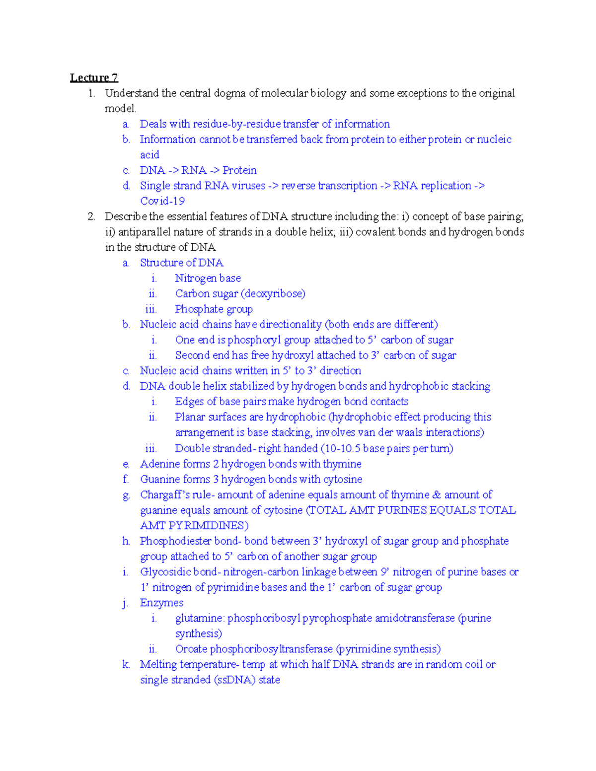 450 Exam 2 LO - learning objectives for mcb 450 exam 2 - Lecture 7 1 ...