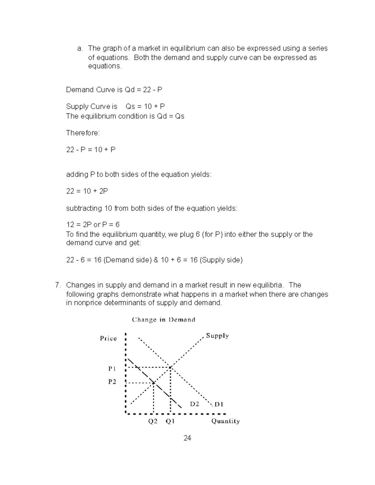 Introduction to Microeconomics - a. The graph of a market in ...