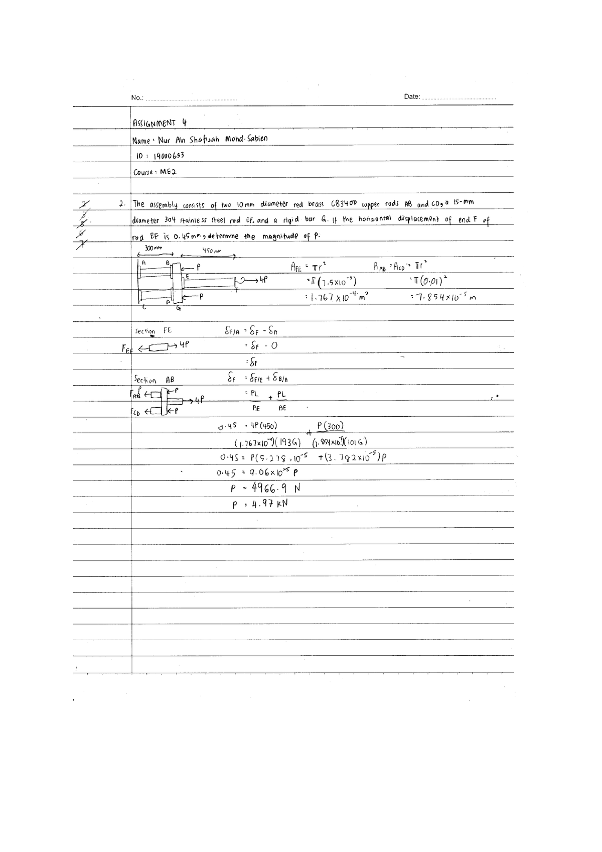 Axial Load Solid Mechanic - Studocu