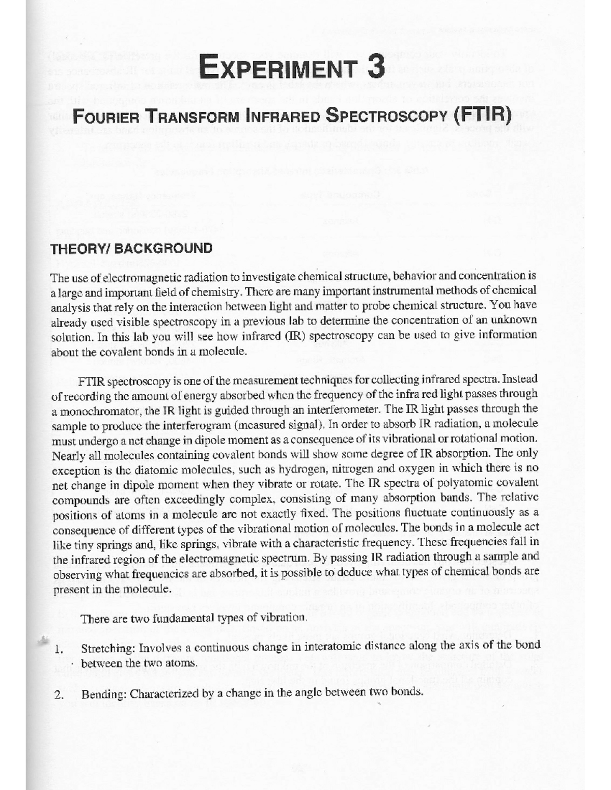 Experiment 3 & 4 Lab Manual CHM260 - Basic Instrumental Analysis - Studocu