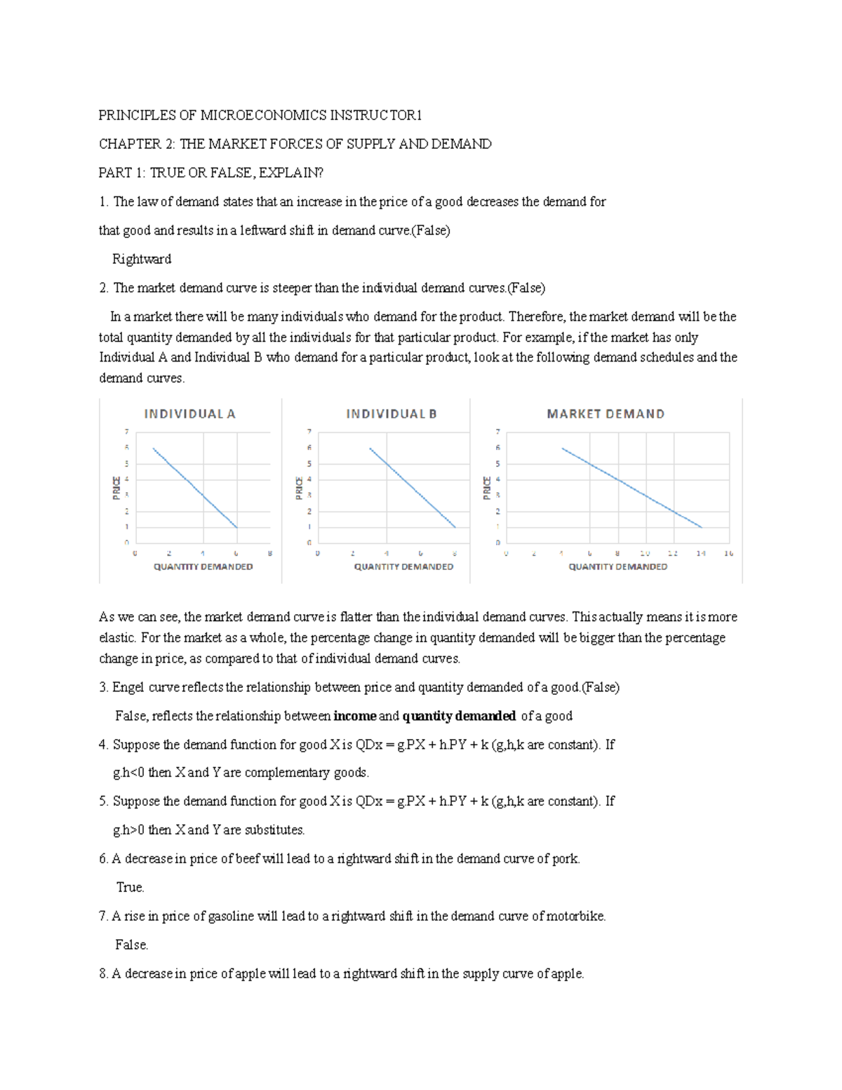 Principles OF Microeconomics Instructor 1 - PRINCIPLES OF ...