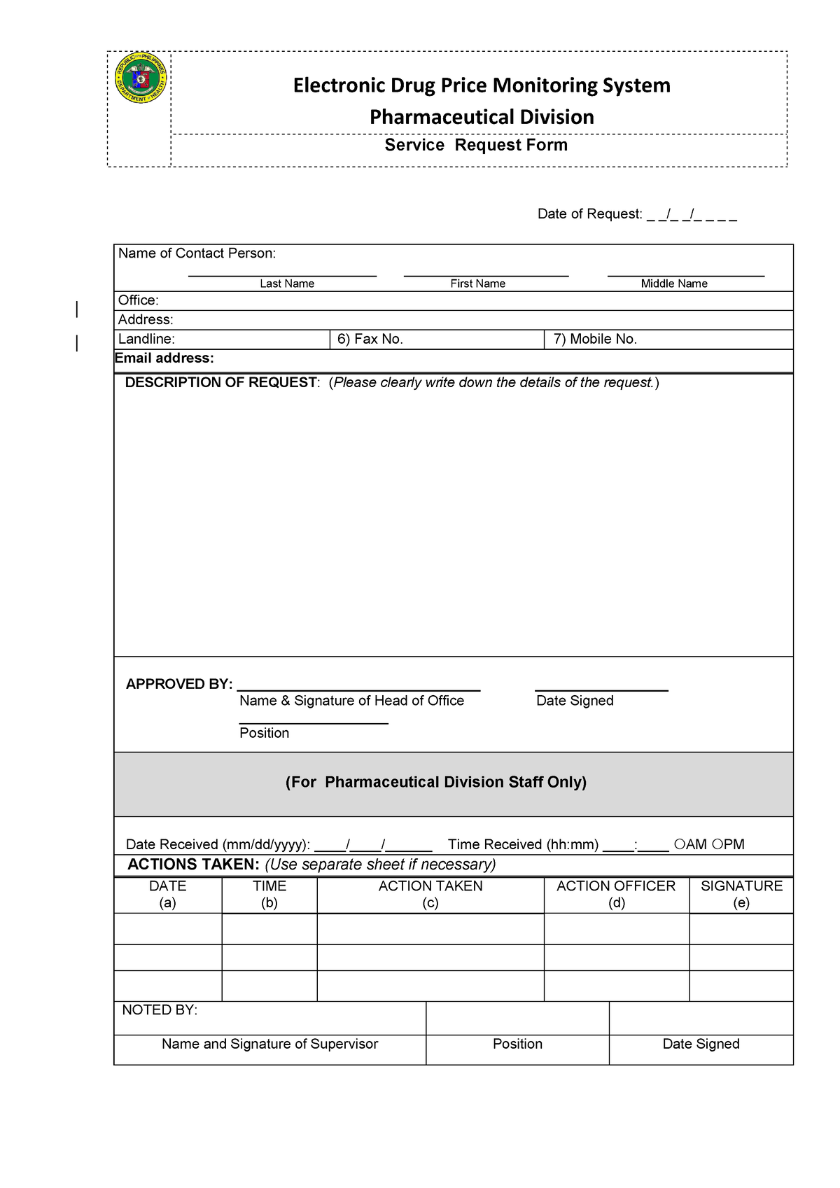 edpms-service-request-form-electronic-drug-price-monitoring-system