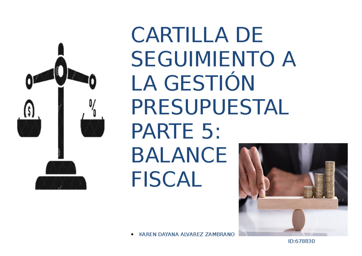 Actividad 9 - Finanzas Públicas - CARTILLA DE SEGUIMIENTO A LA GESTIÓN ...