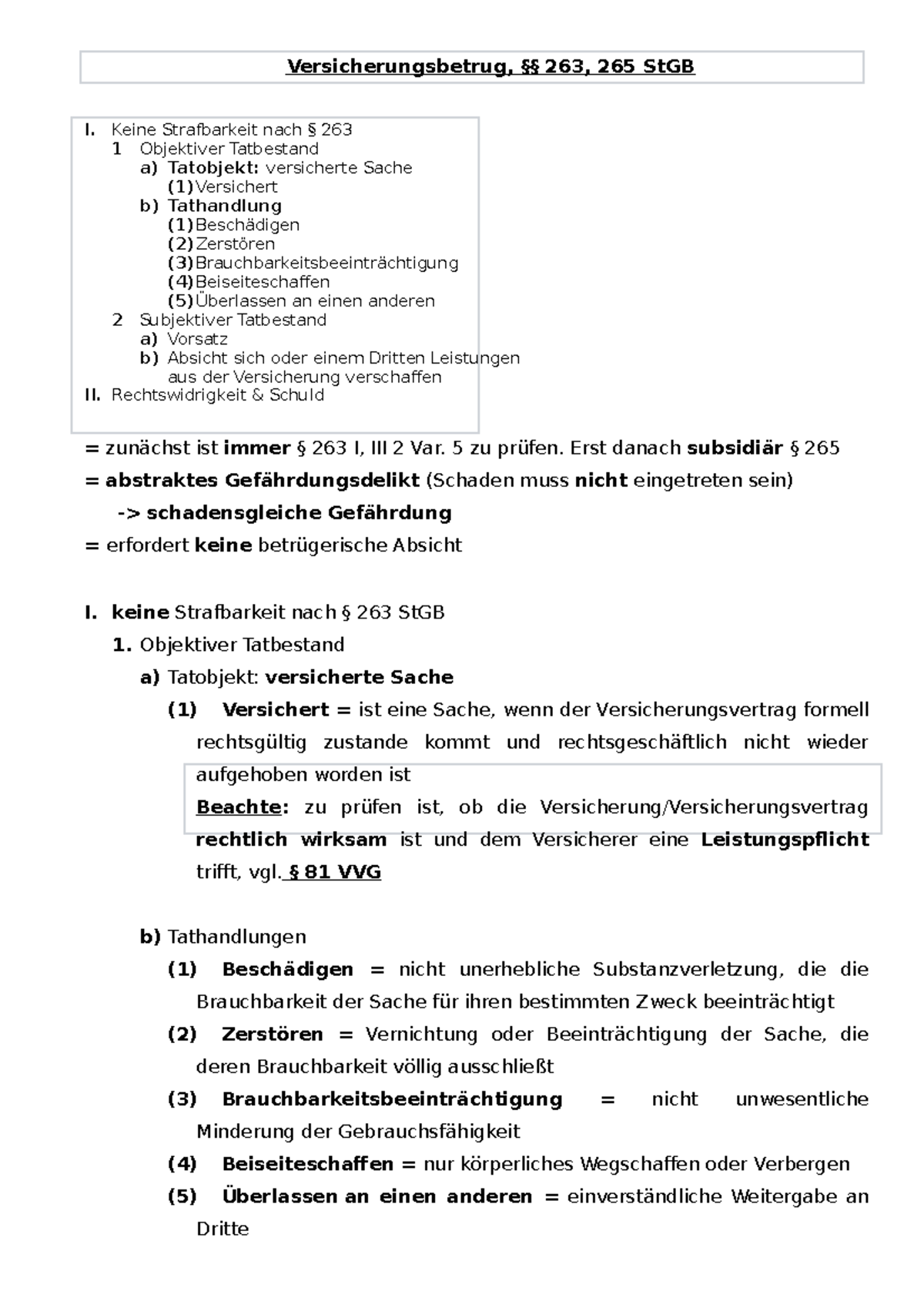Betrug 263 Stgb Schema § 265 Versicherungsbetrug Schema - Versicherungsbetrug, §§ 263, 265