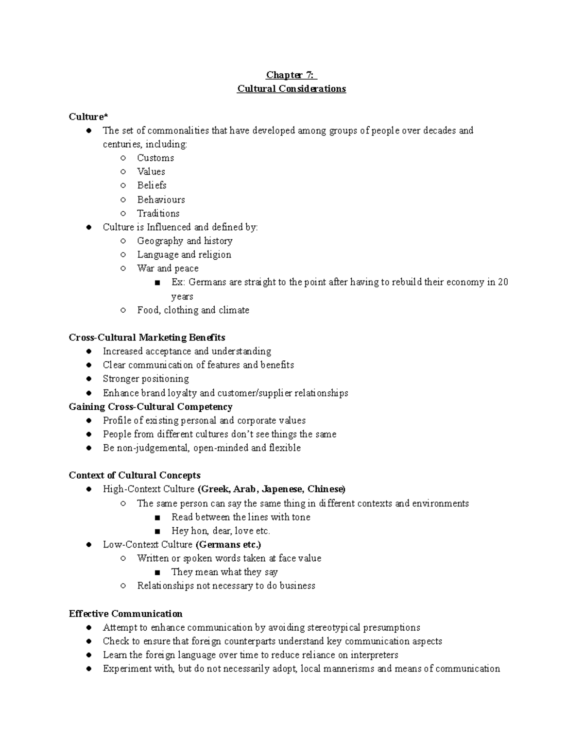 Chapter 7 Cultural Considerations - Chapter 7: Cultural Considerations ...