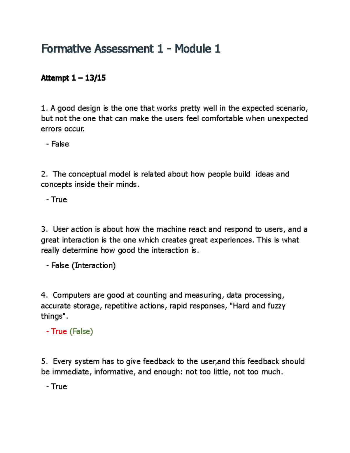 FA 1 - asfaf - Formative Assessment 1 - Module 1 Attempt 1 – 13/ A good ...