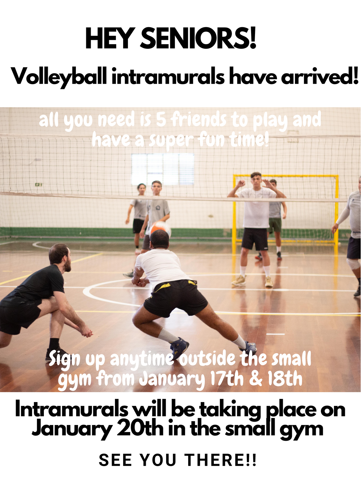 Hey rams - poster - MGIC02H3 - HEY SENIORS! Volleyball intramurals have ...
