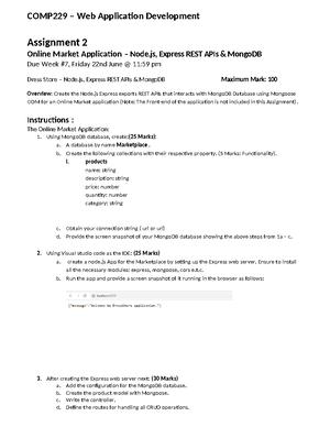 Assignment 1 - Express Portfolio - COMP229– Web Application Development ...