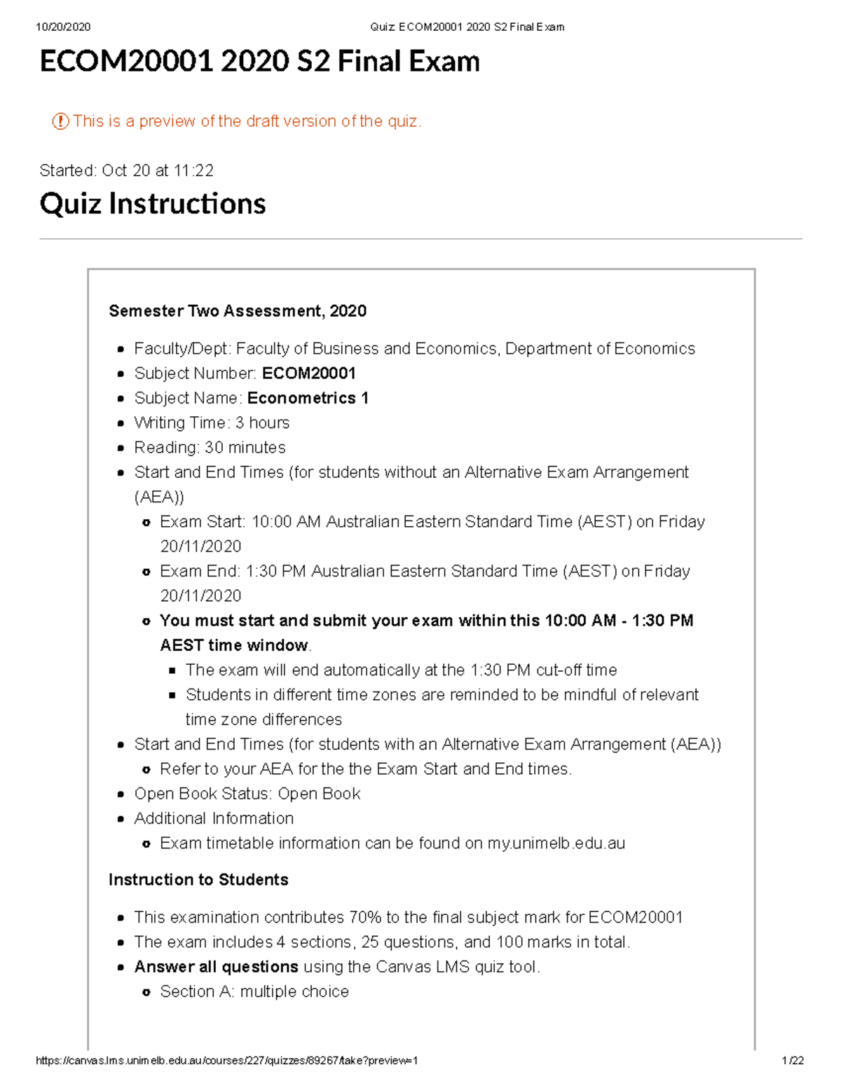 Final 2020s2 - The practice material aligns closely with the course's ...