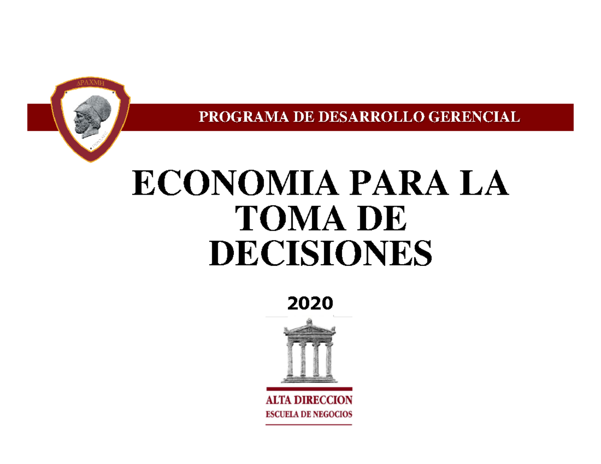 Mercau, Raúl Microeconomía - PROGRAMA DE DESARROLLO GERENCIAL ECONOMIA