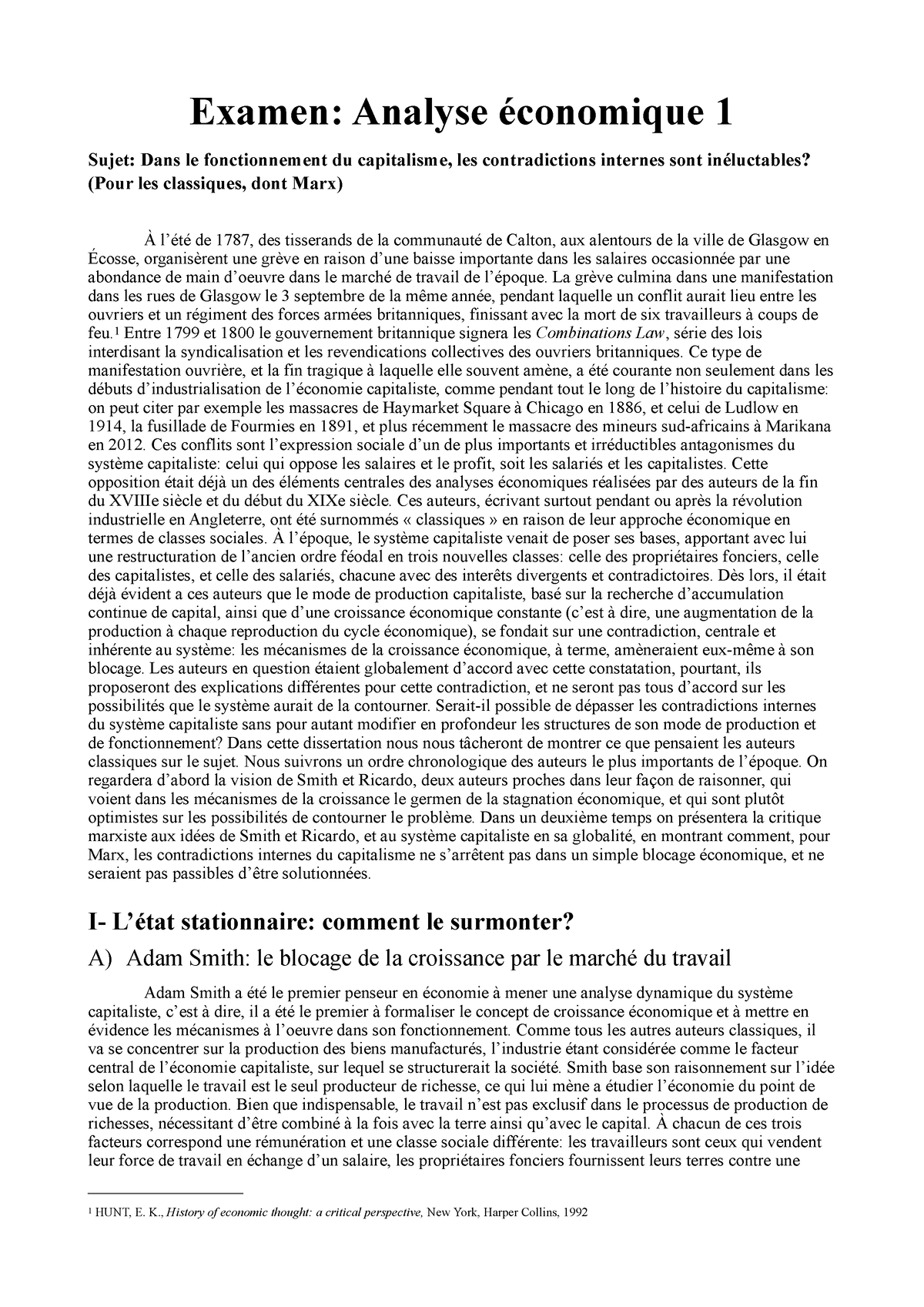 dissertation analyse economique