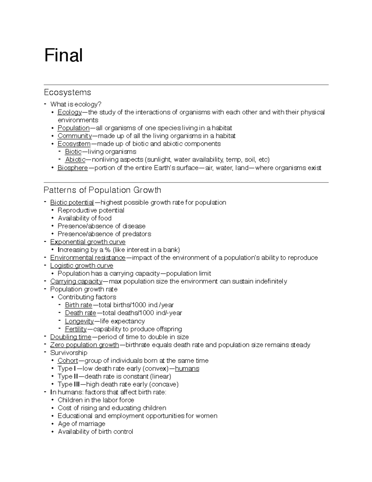 final-final-ecosystems-what-is-ecology-ecology-the-study-of-the