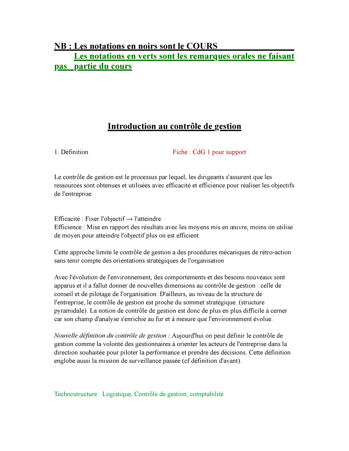 Document Comptabilité Et Contrôle De Gestion Amu Studocu - 