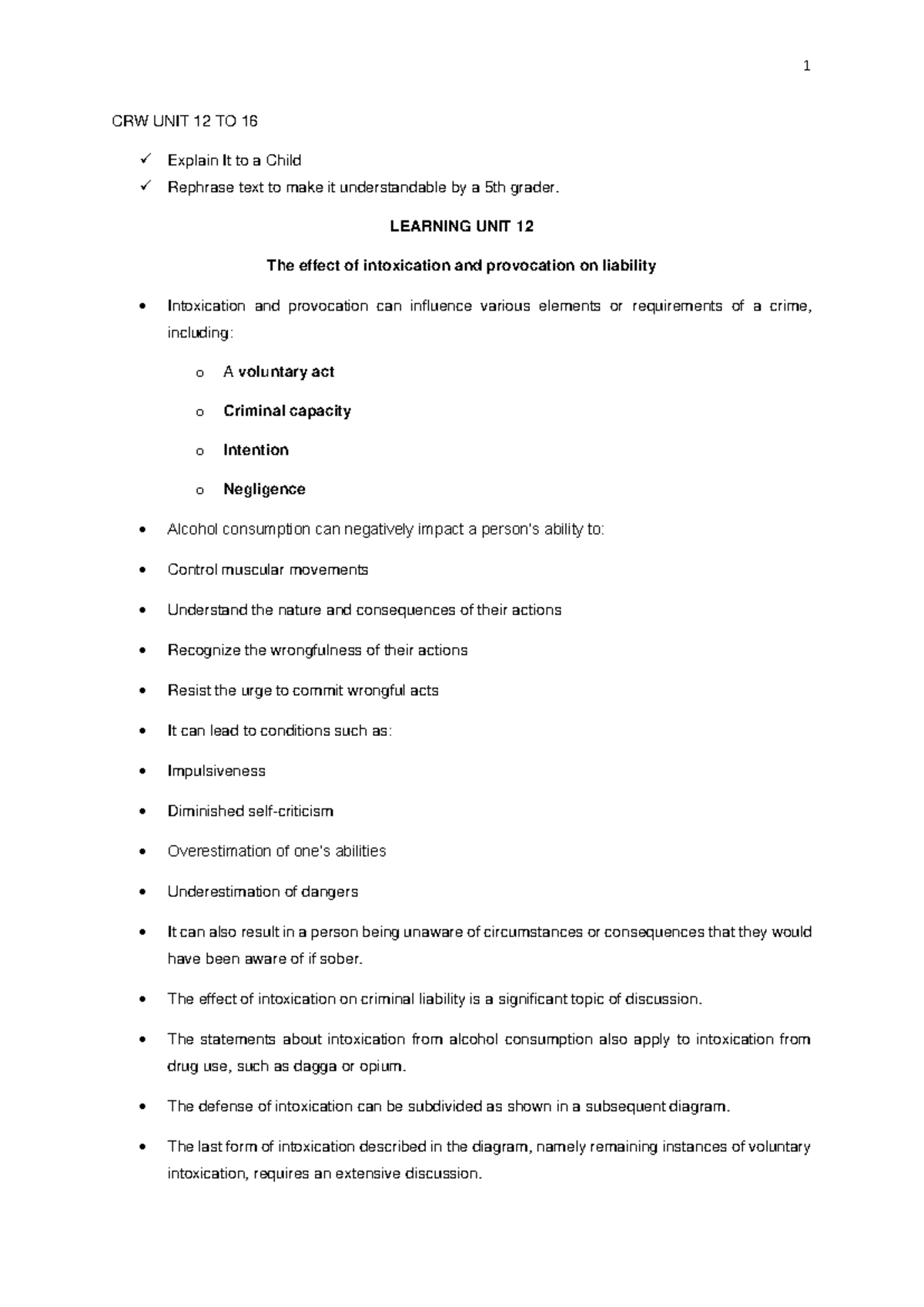 CRW UNIT 12 TO 16 summary - CRW UNIT 12 TO 16 Explain It to a Child ...
