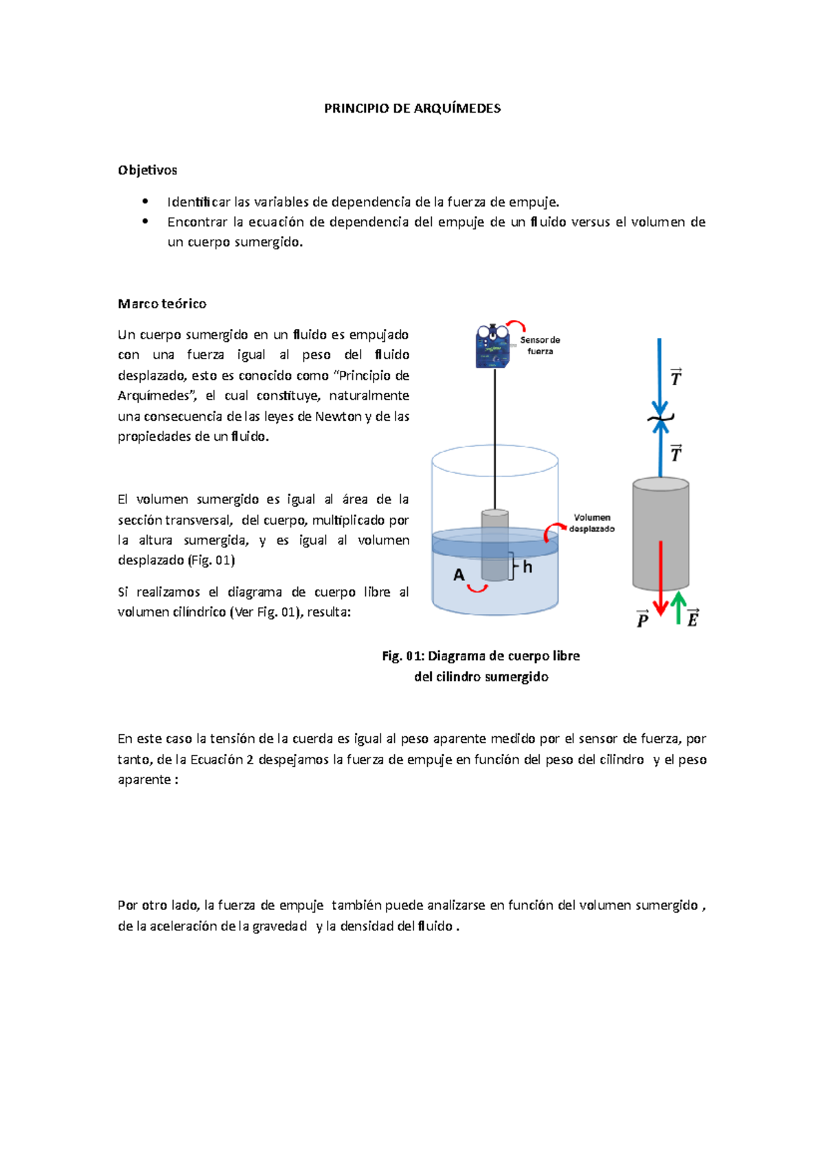 Principio DE Arquímedesphet - PRINCIPIO DE ARQUÍMEDES Objetivos ...