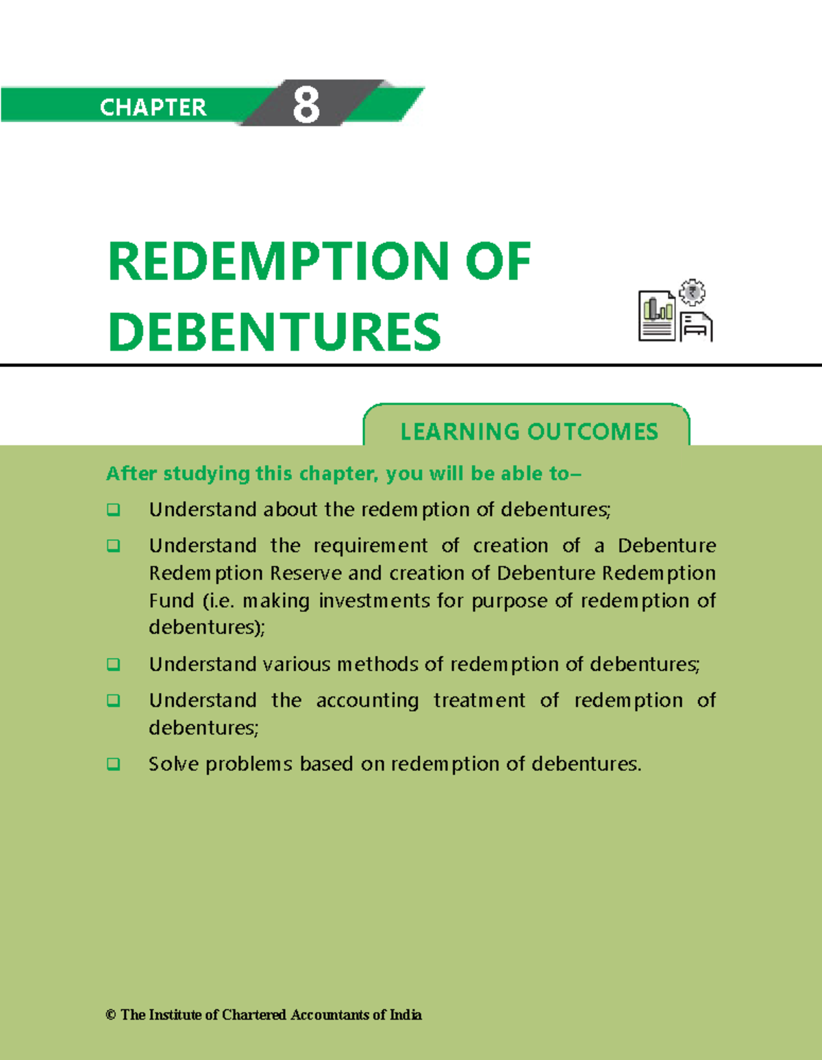 Redemption of Debentures LEARNING REDEMPTION OF DEBENTURES