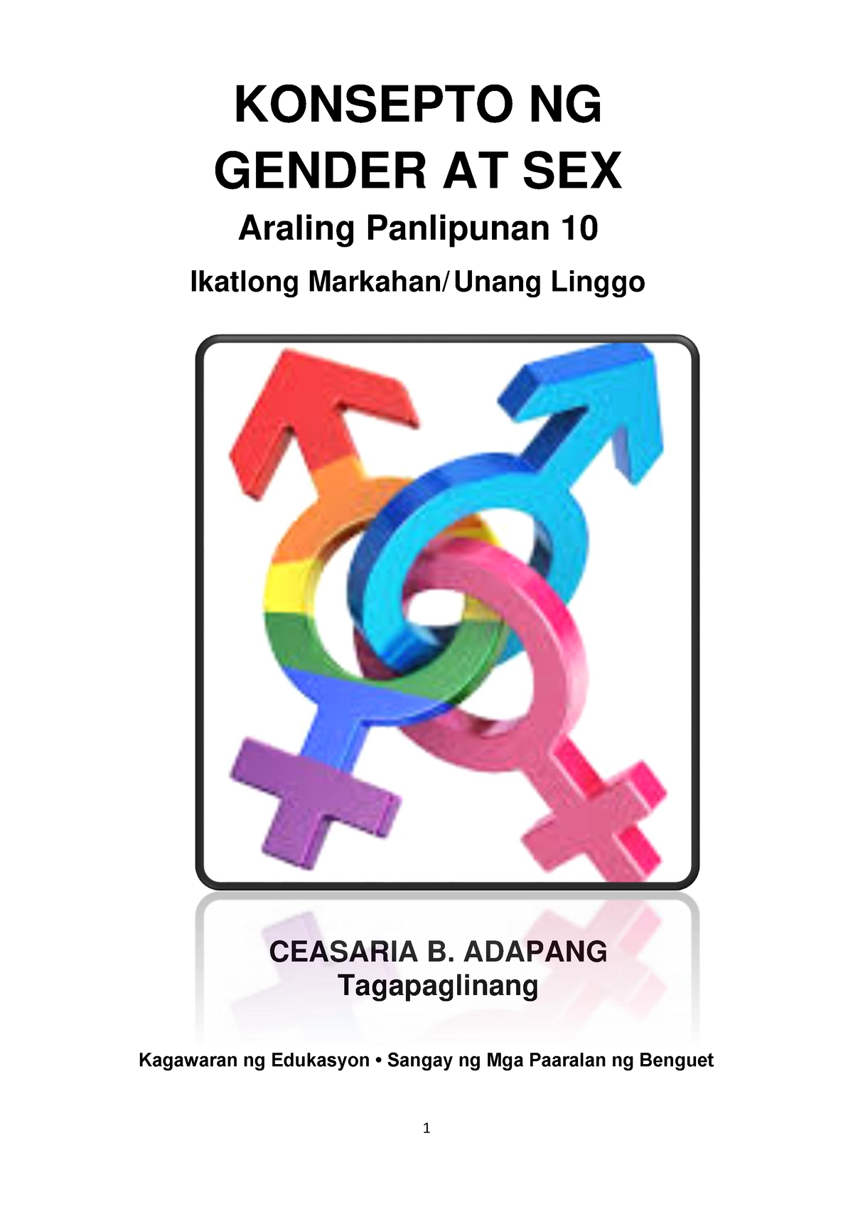 Ap10 Q3 W1 Konsepto Ng Gender At Sex Adapang Benguet V3 Konsepto Ng Gender At Sex Araling 4076