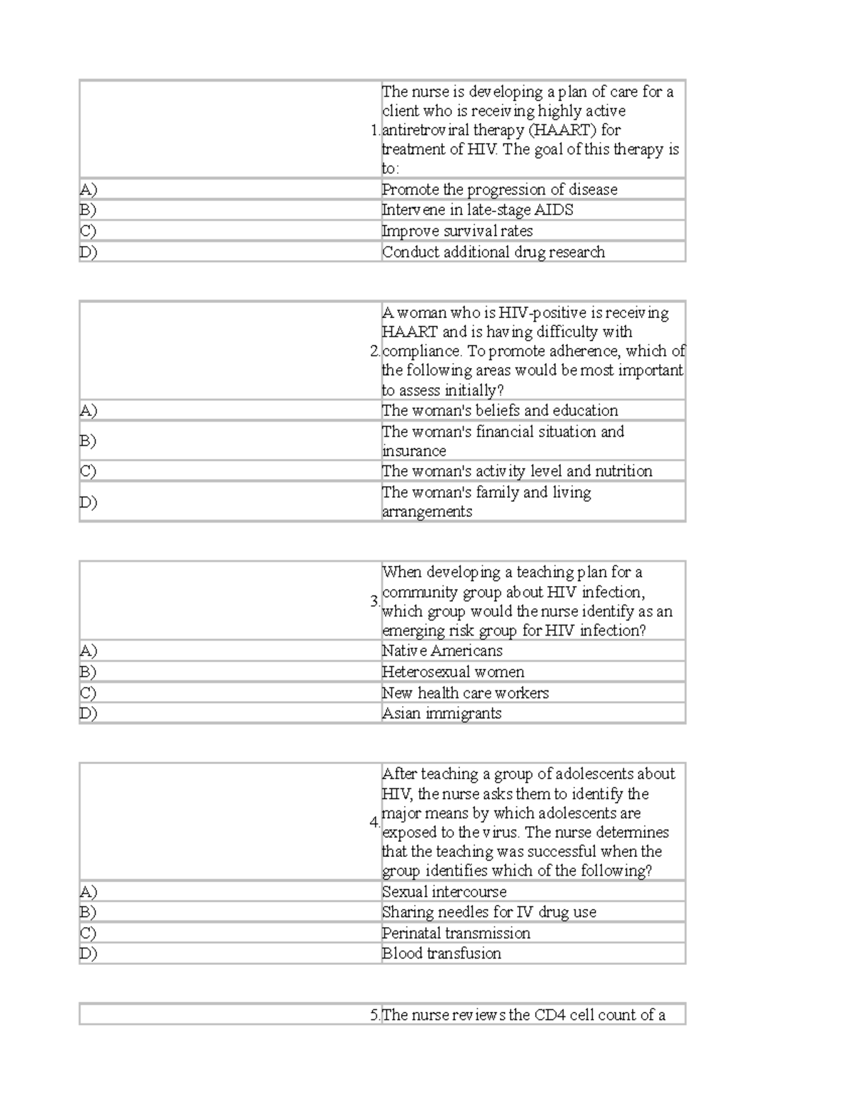 Chapter 5- Sexually Transmitted Infections - 1. The nurse is developing ...