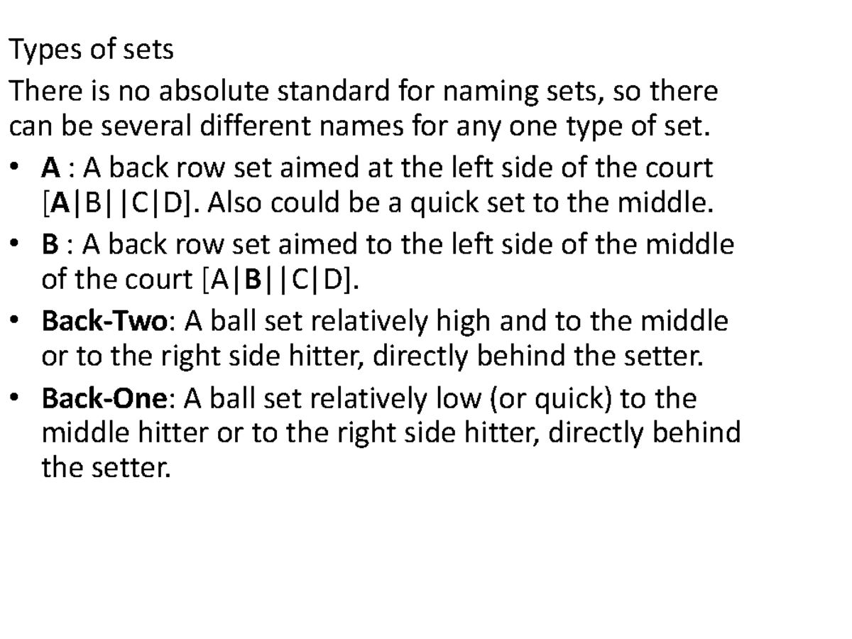 Types Of Sets - Types of sets There is no absolute standard for naming ...