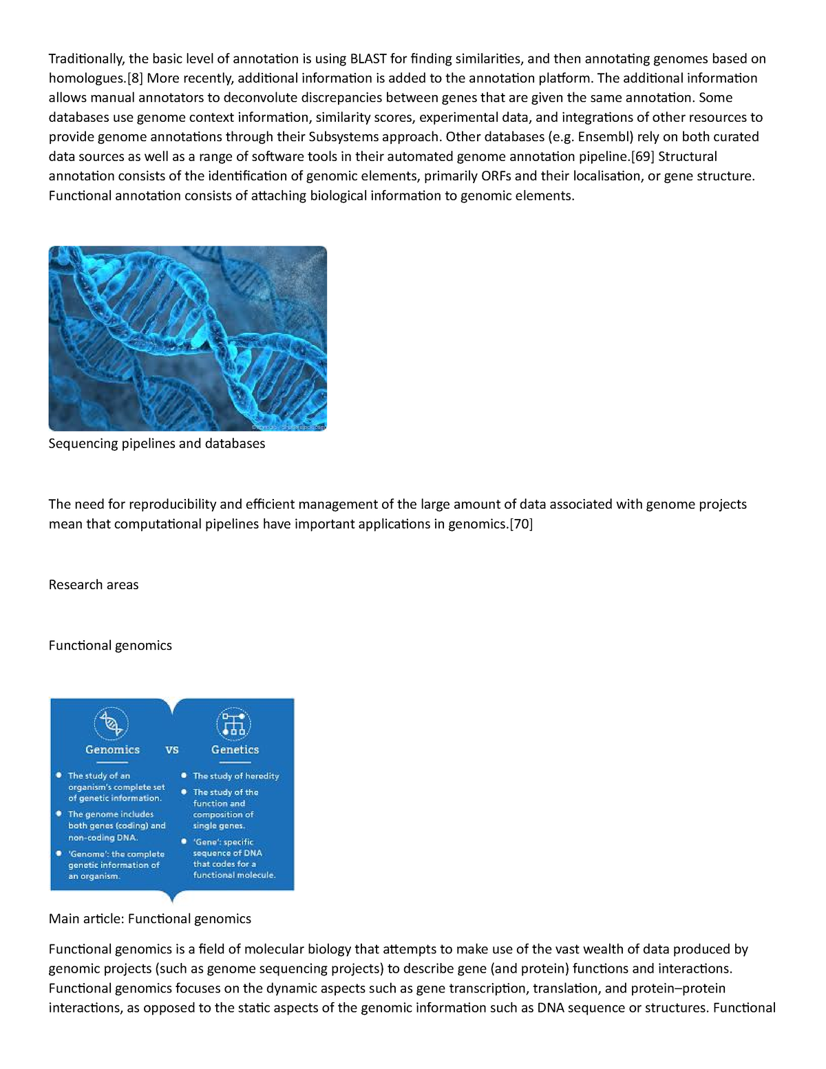 Genomics 2 - Detailed Notes - Traditionally, The Basic Level Of ...