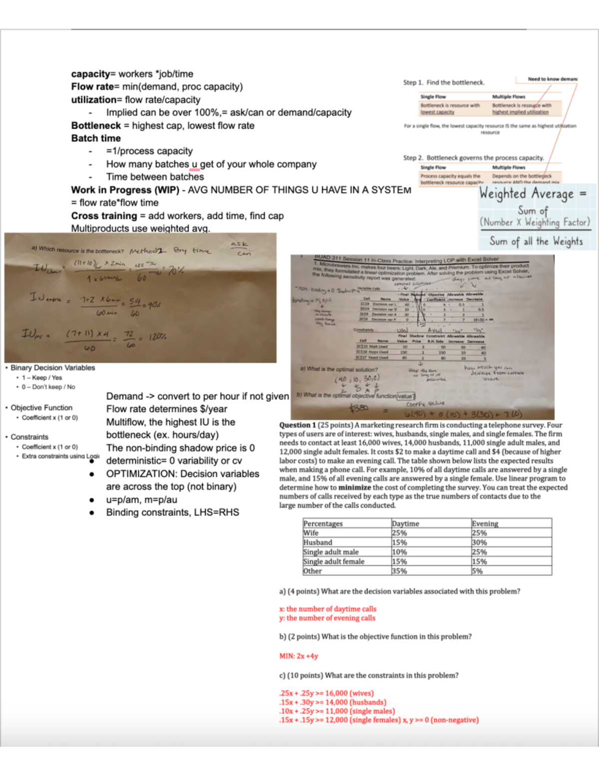 MIDTERM NOTE SHEET - BUAD311 - Studocu