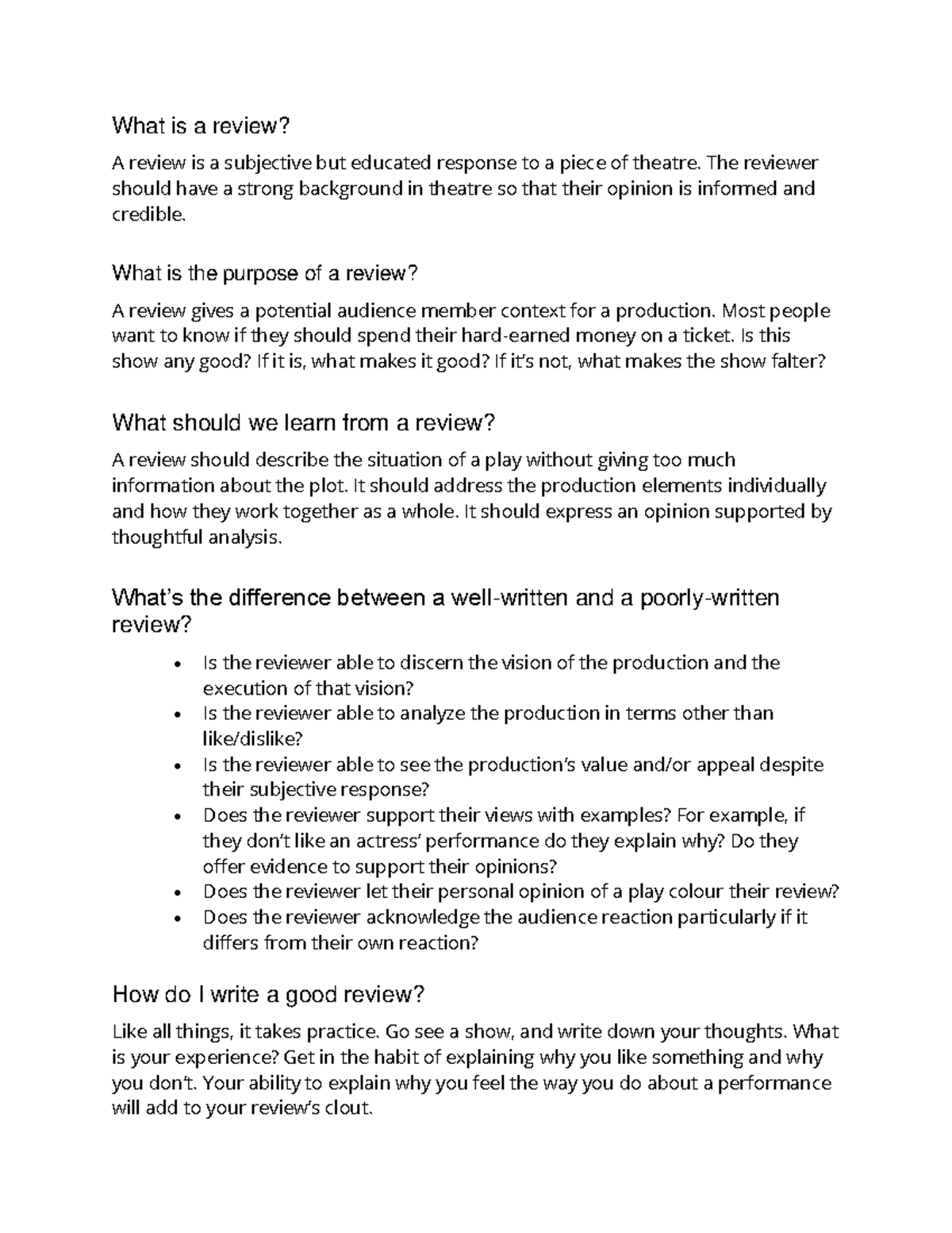 What is a review - The reviewer should have a strong background in ...