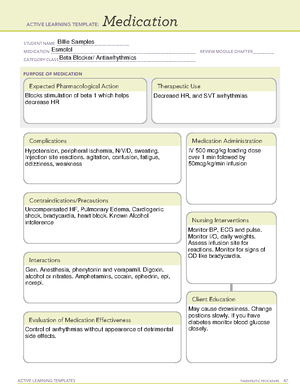 Amitriptyline ATI template STUDENT NAME MEDICATION REVIEW MODULE Amitriptyline ATI template STUDENT NAME MEDICATION REVIEW MODULE