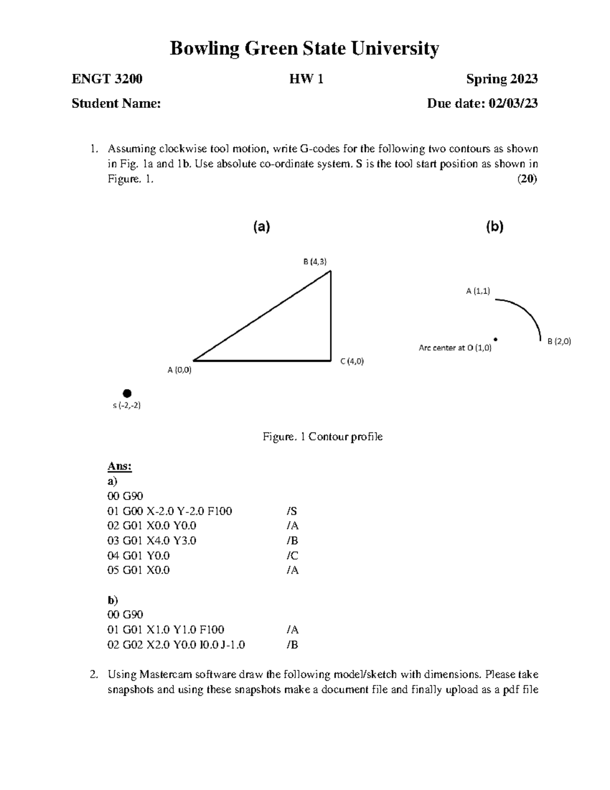 HW 1 solution - Notes - Bowling Green State University ENGT 3200 HW 1 ...