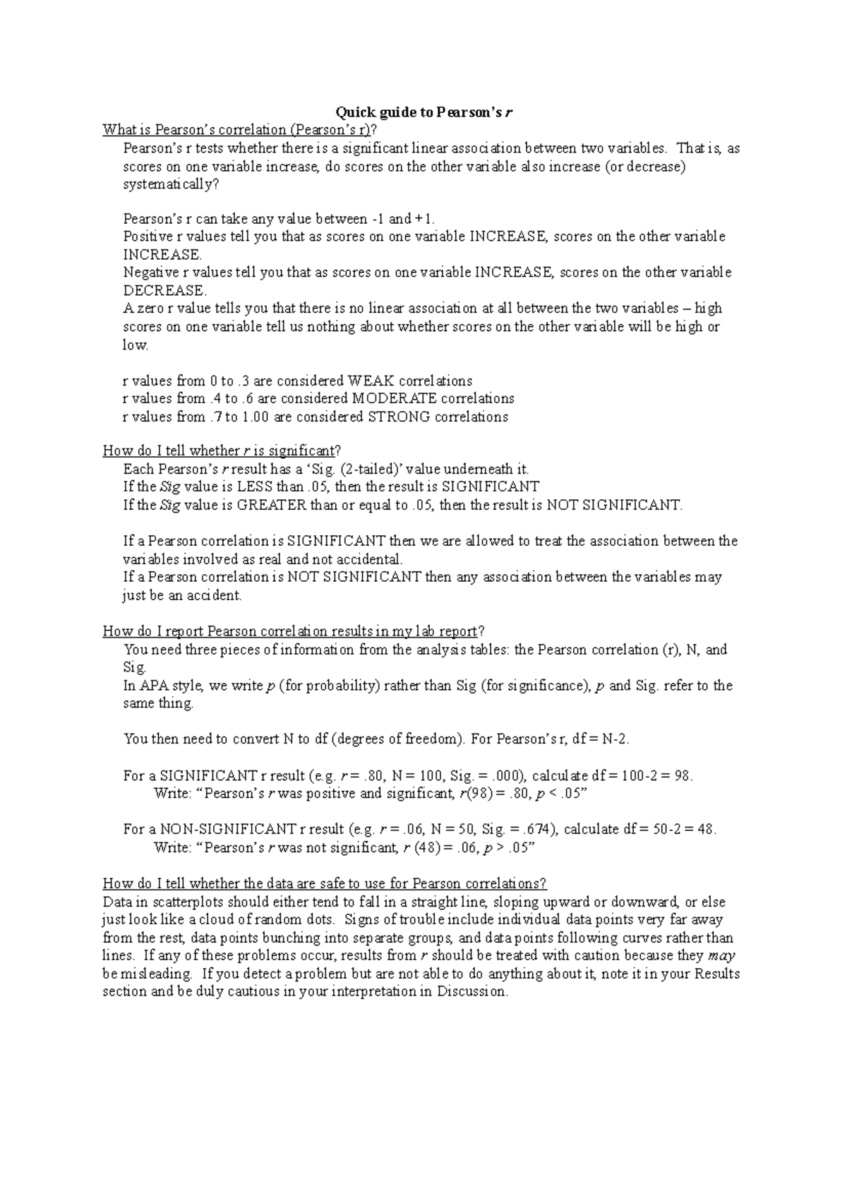 Quick guide to Pearson helps with understanding pearson correlation