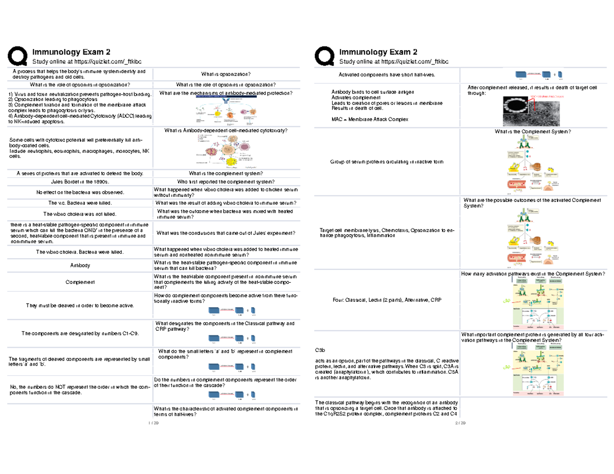 Immunology Exam 2 - Quizlet to prep for exam - Study online at quizlet ...