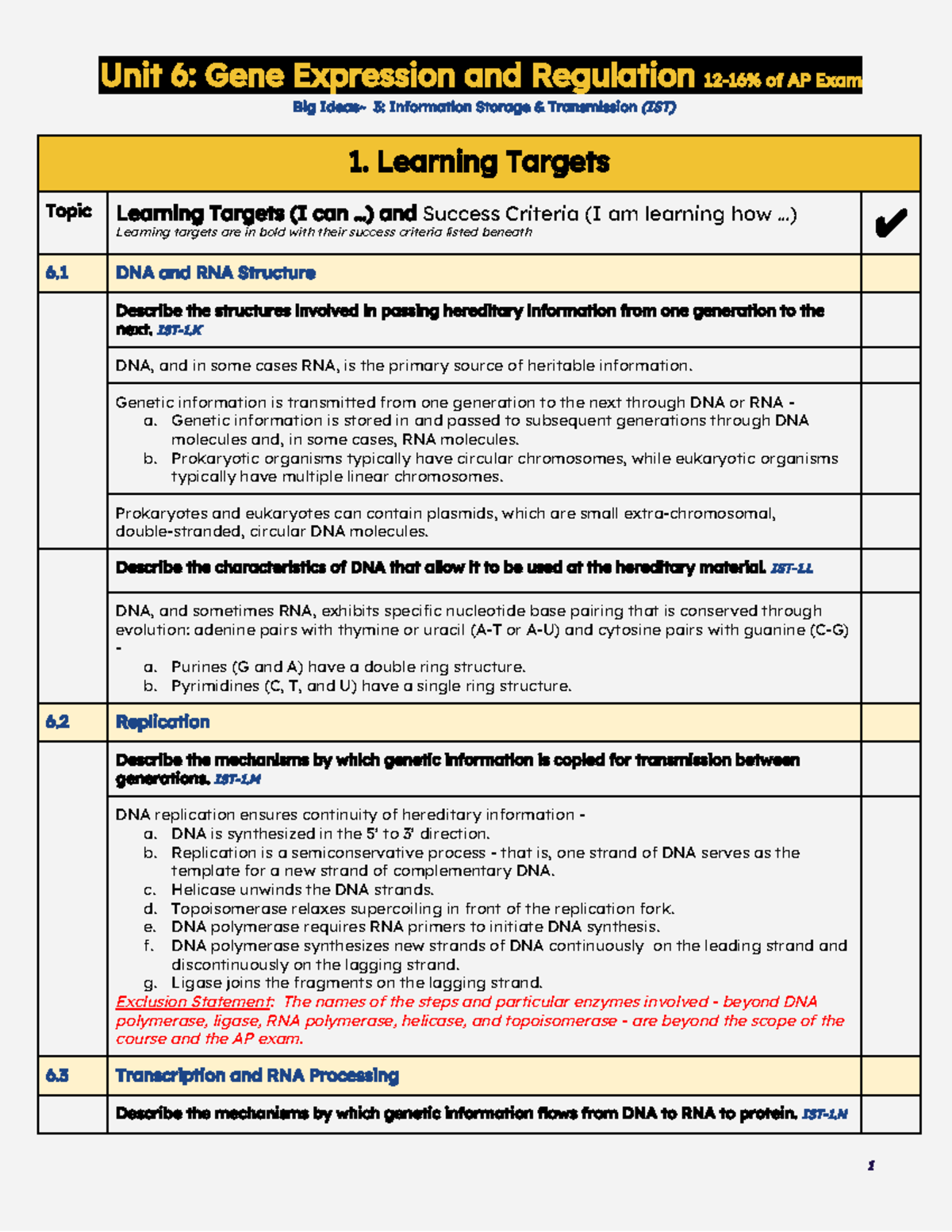 Unit+06+-+Learner's+Guide - Unit 6: Gene Expression and Regulation 12 ...