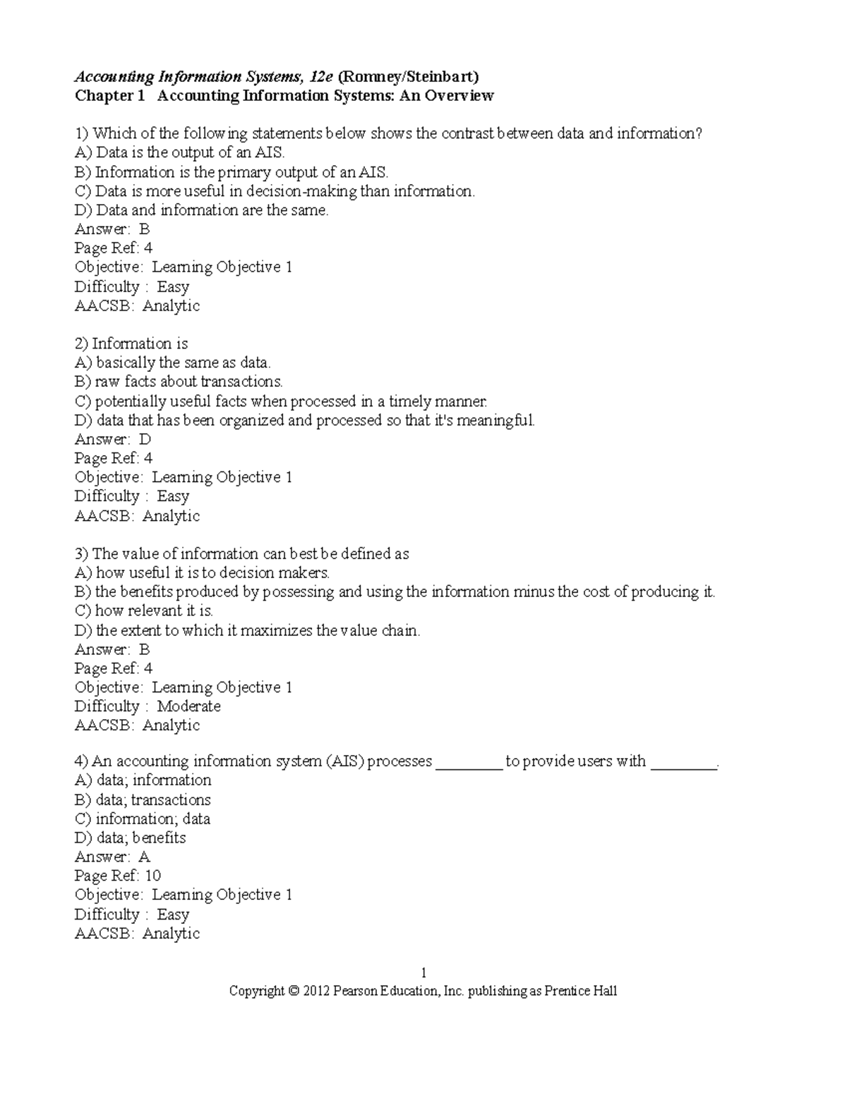 Chapter 1 - Accounting Information Systems: An Overview - Accounting ...