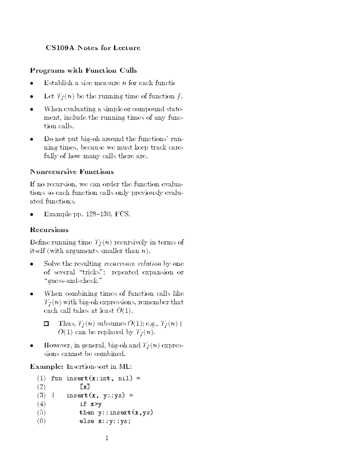 Computer Science notes 8 - CS109ANotesforLecture2/5 ...