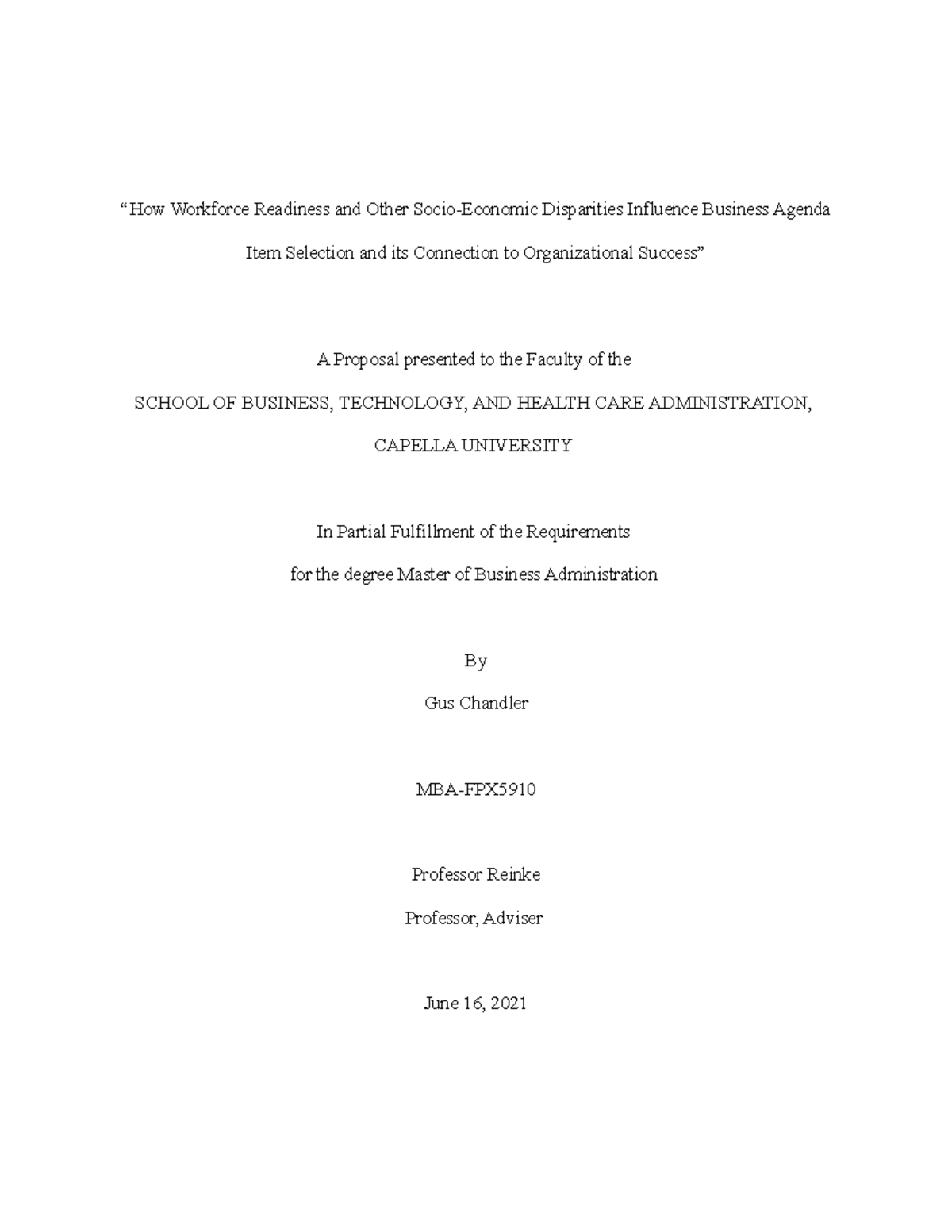 MBA-FPX5910 Assessment 4 - “How Workforce Readiness and Other Socio ...