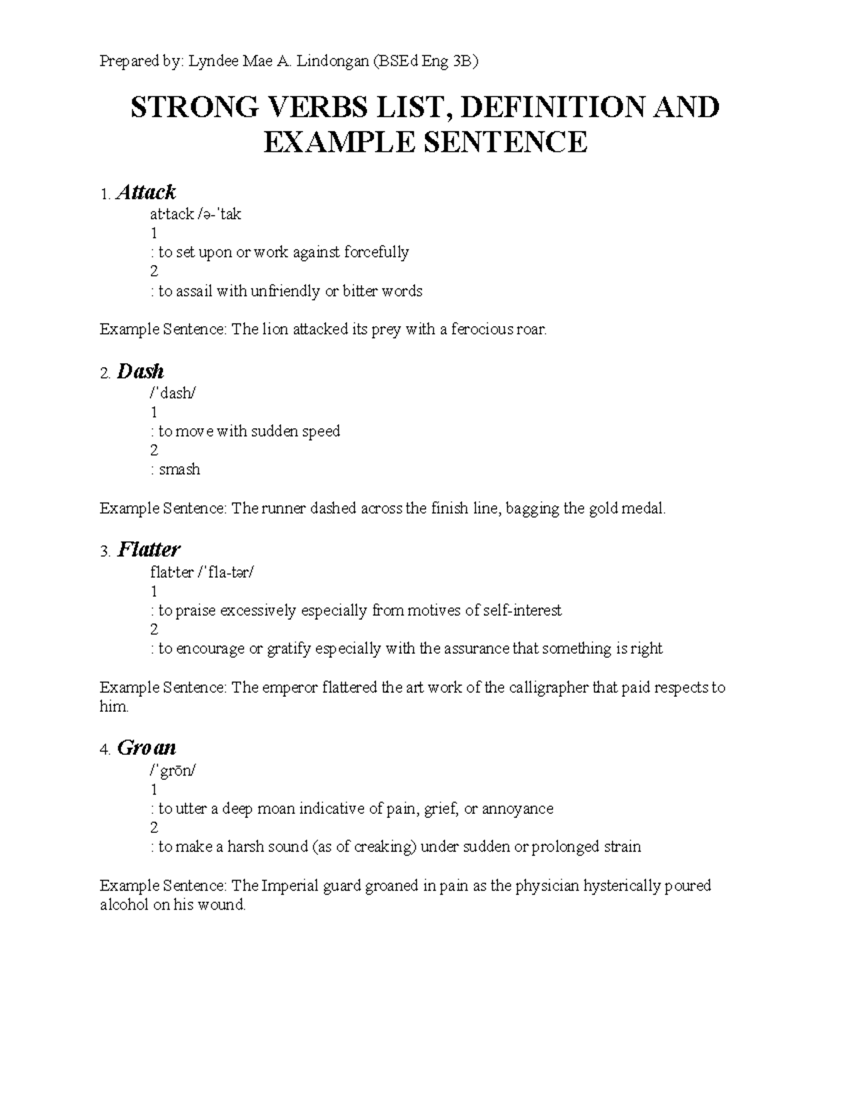 112 Strong Verbs - STRONG VERBS LIST, DEFINITION AND EXAMPLE SENTENCE 1 ...