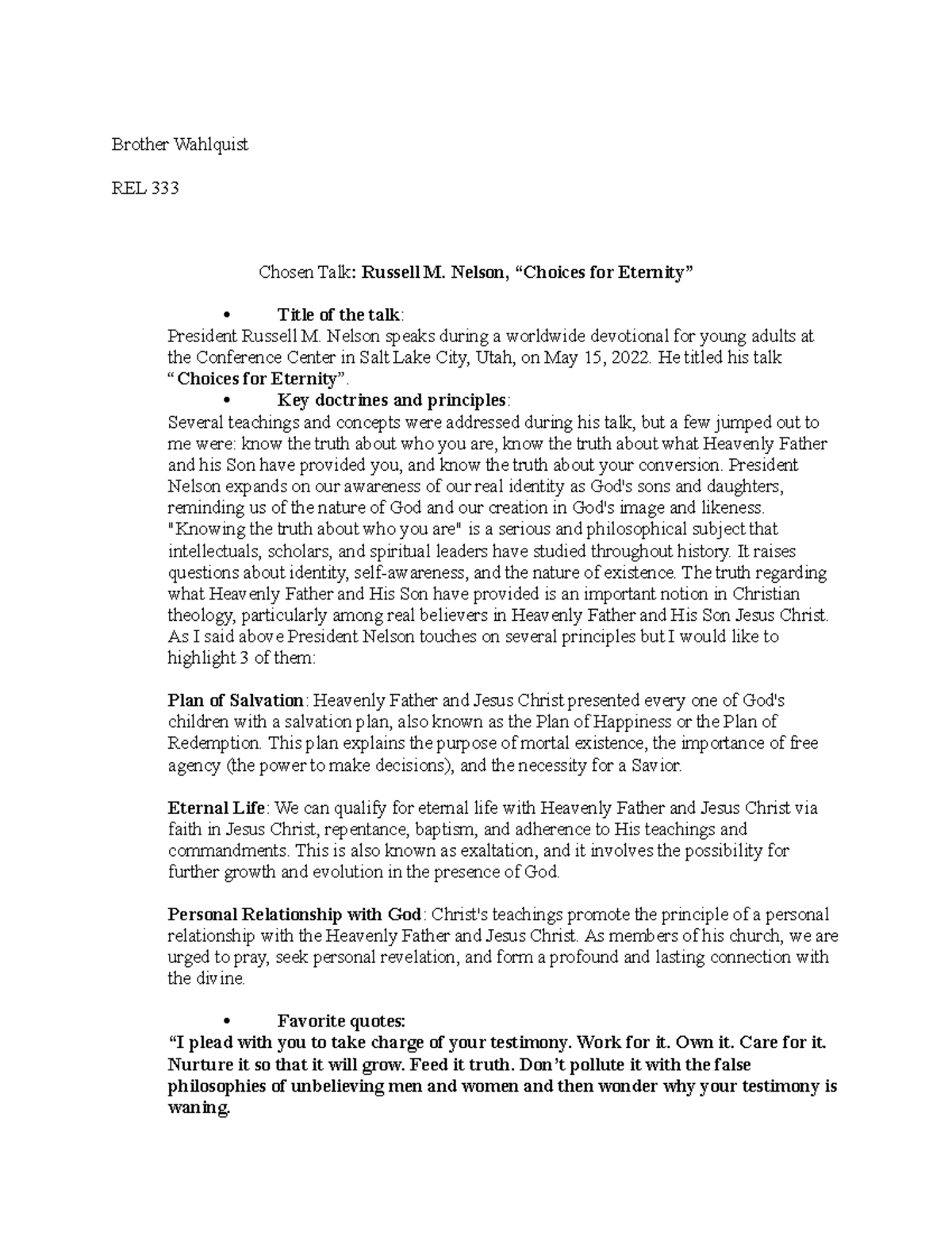 W03 Reflection Suggested Study and Write-up From Elder Gilbert ...