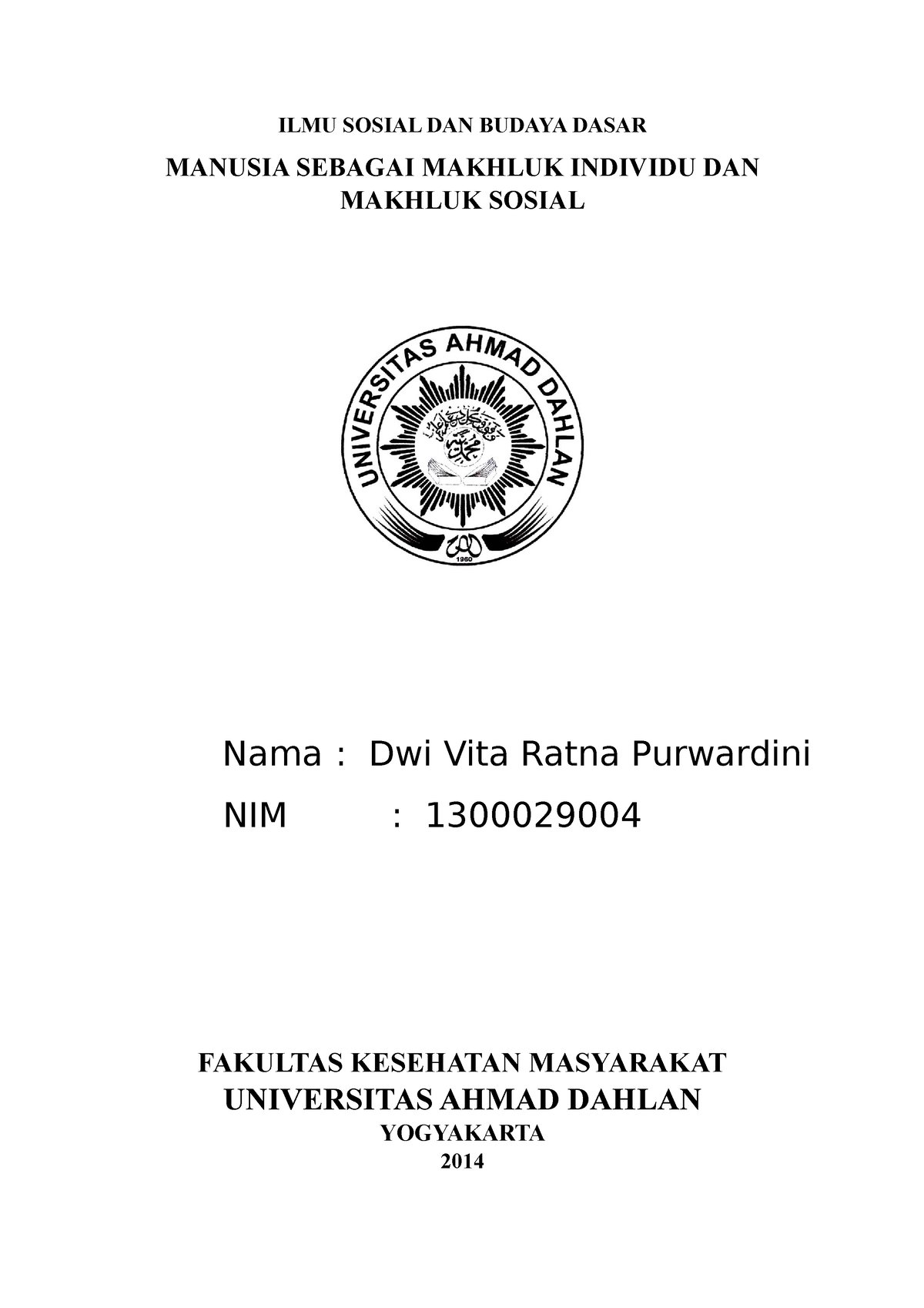 Makalah ISBD Manusia Sebagai Makhluk Ind - ILMU SOSIAL DAN BUDAYA DASAR ...