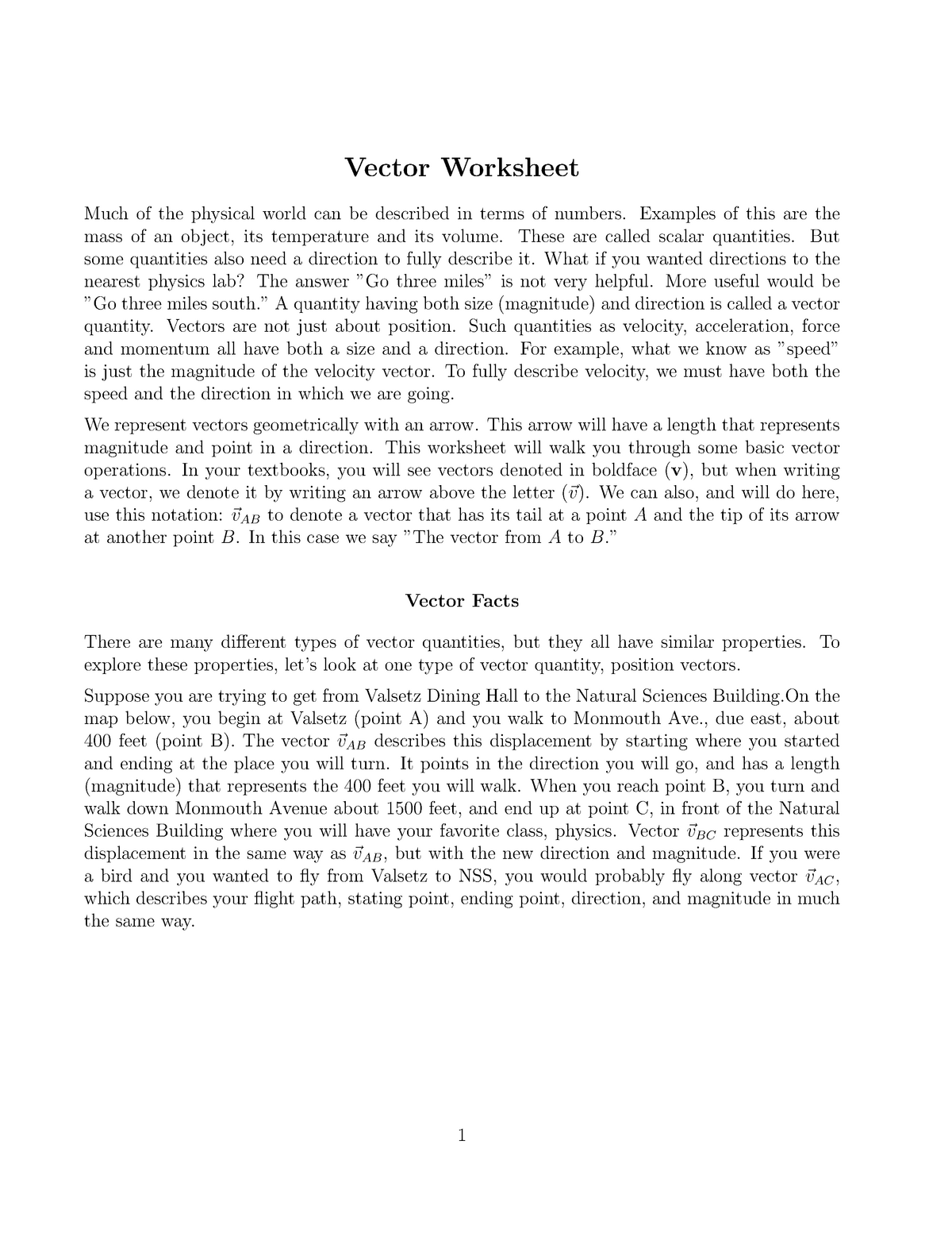 Vector Worksheet 2 - Practice Questions - StuDocu