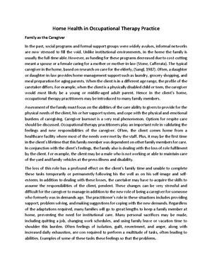 Preventing Occupational Dysfunction Secondary to Aging - They ...