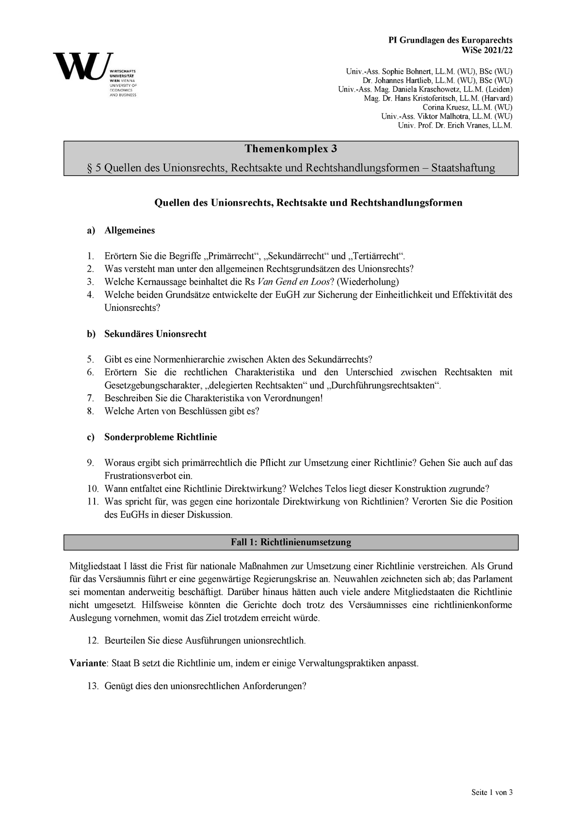 Vorbereitungsblatt Angabe Für Themenkomplex 3 WS 2021 - PI Grundlagen ...