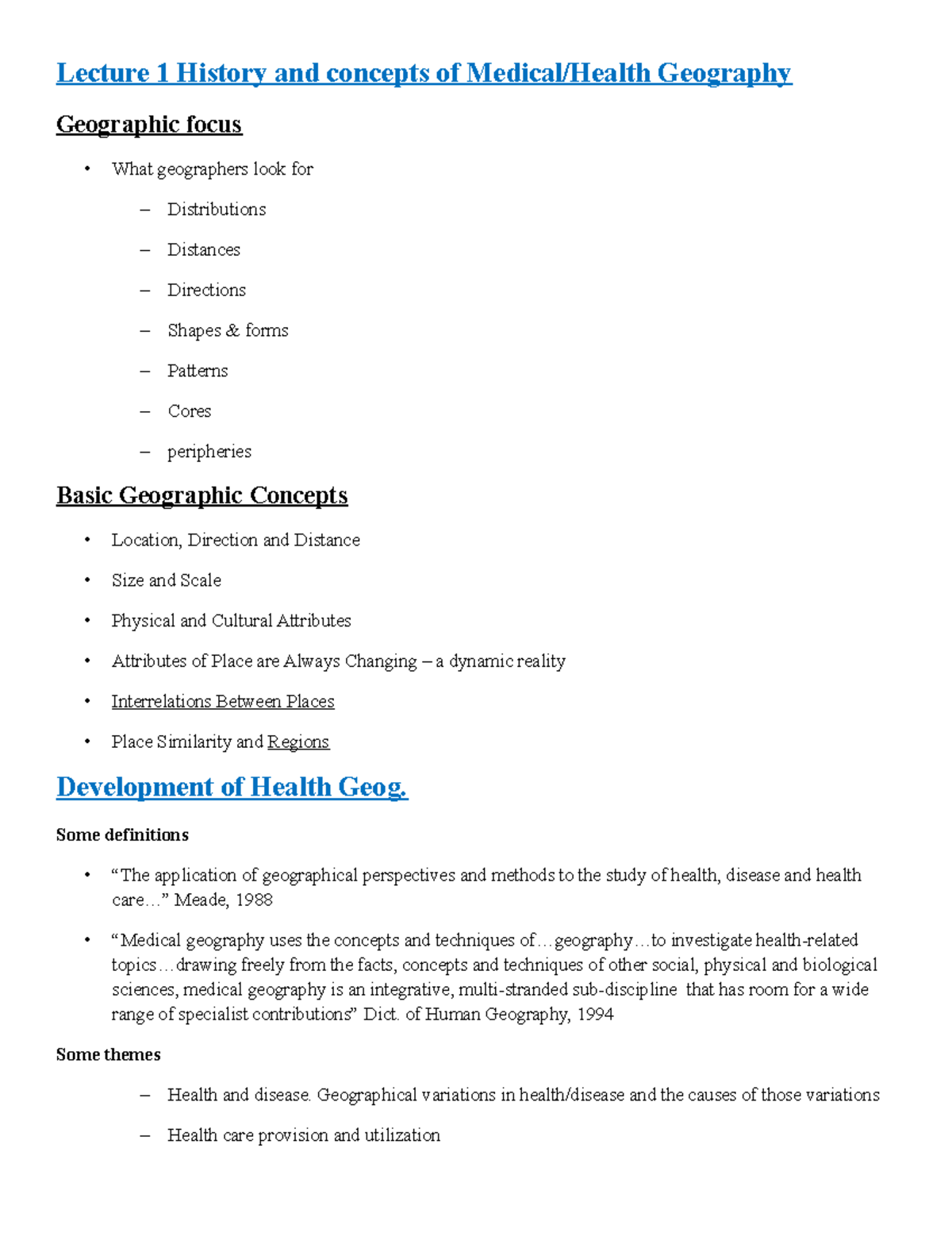 Lecture 1 History and concepts of Medical Lecture 1 History and
