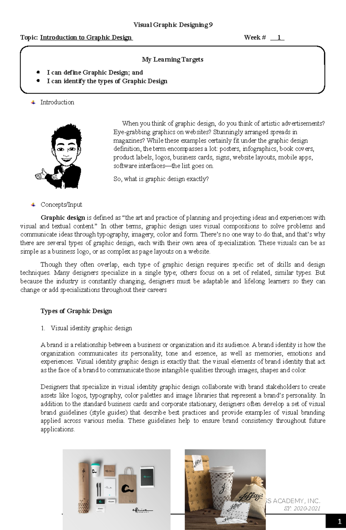 Graphics Designing - HOLY CROSS ACADEMY, INC. SY: 2020- Visual Graphic ...