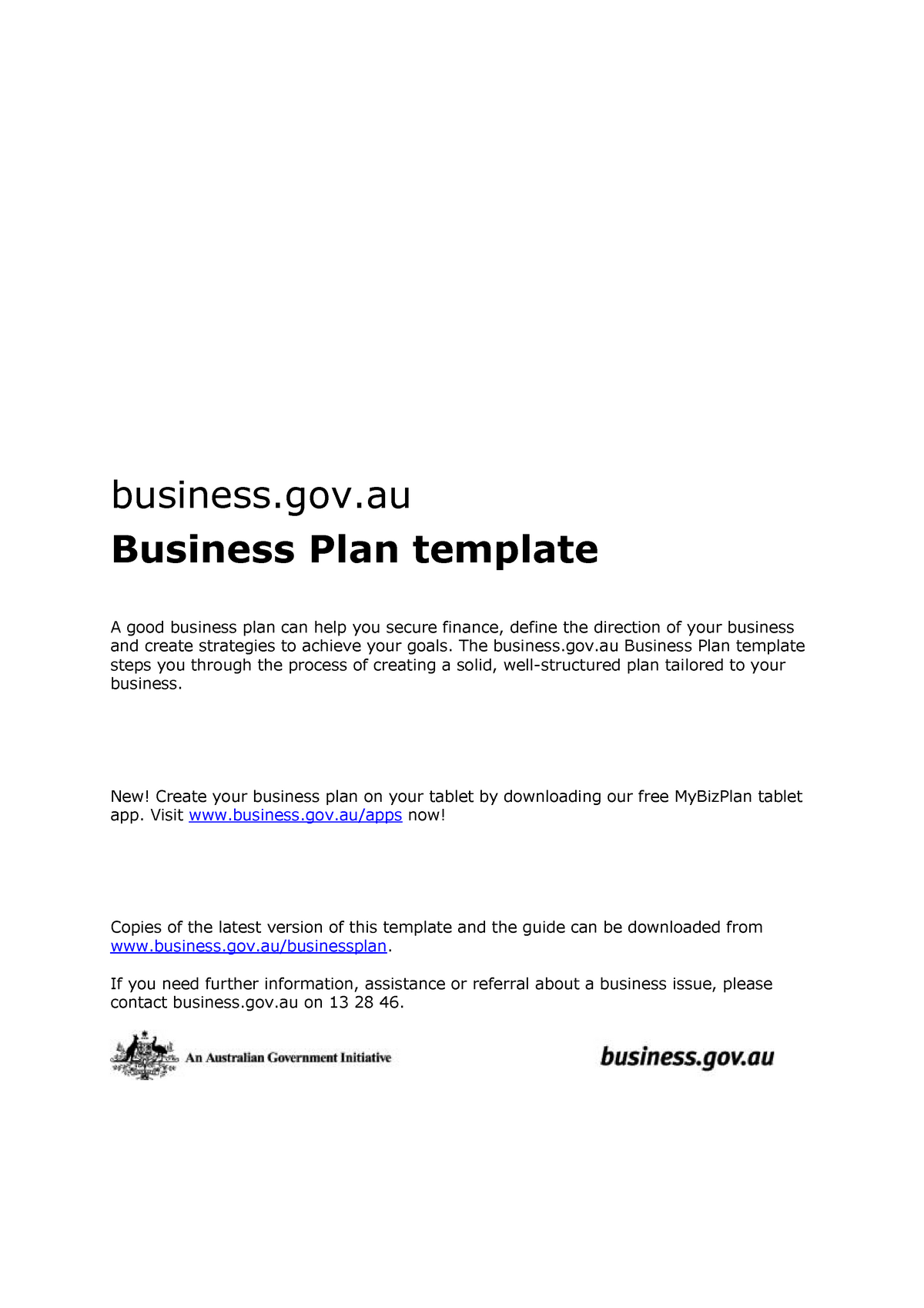 gov business plan template