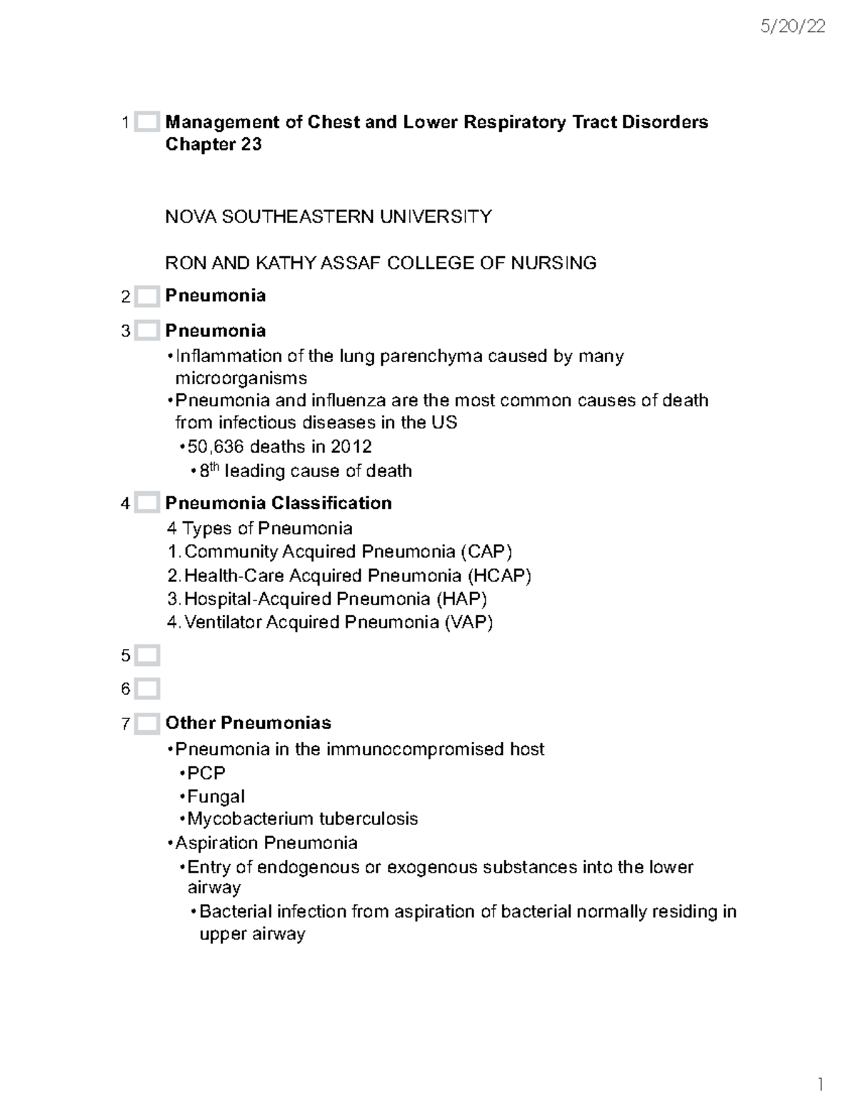 Med surg 1 Management of Chest and Lower Respiratory Tract Disorders ...