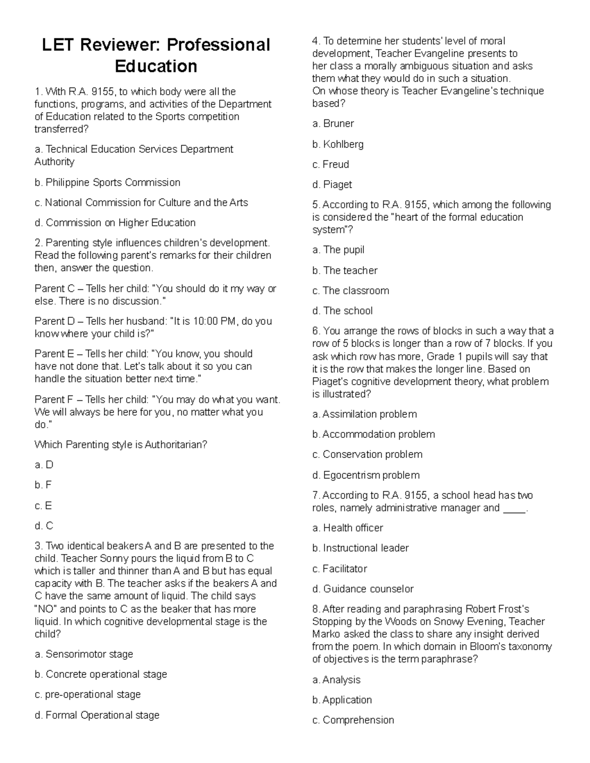 LET Reviewer wo final - Review of the school run and it has been very ...
