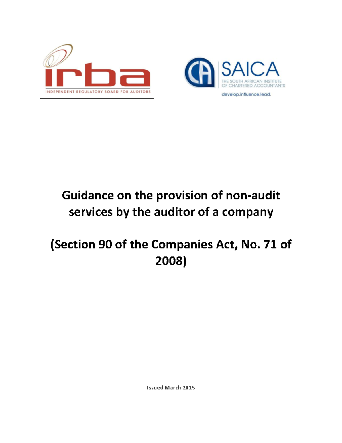 IRBA Saica Guidance and Frequently asked questions - Guidance on the ...